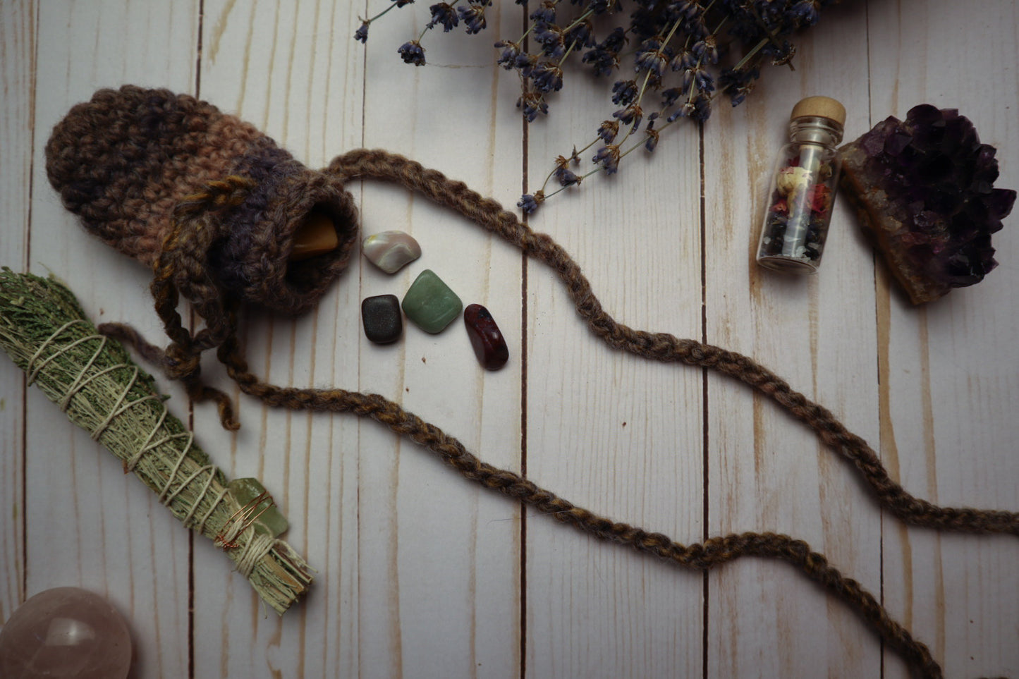 small crystal pouch