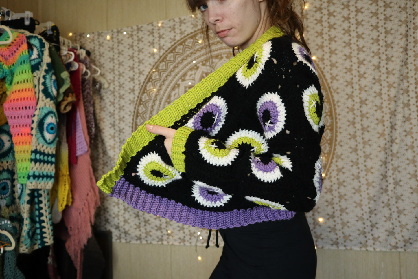 "all eyes on me" cardigan