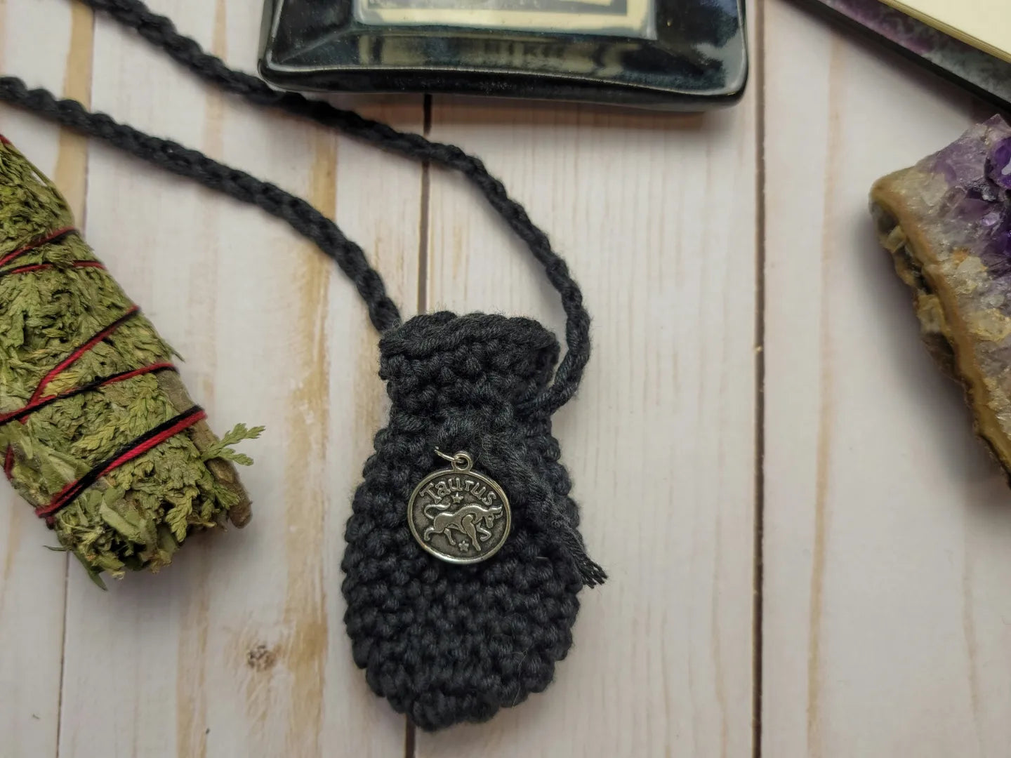 zodiac crystal pouches