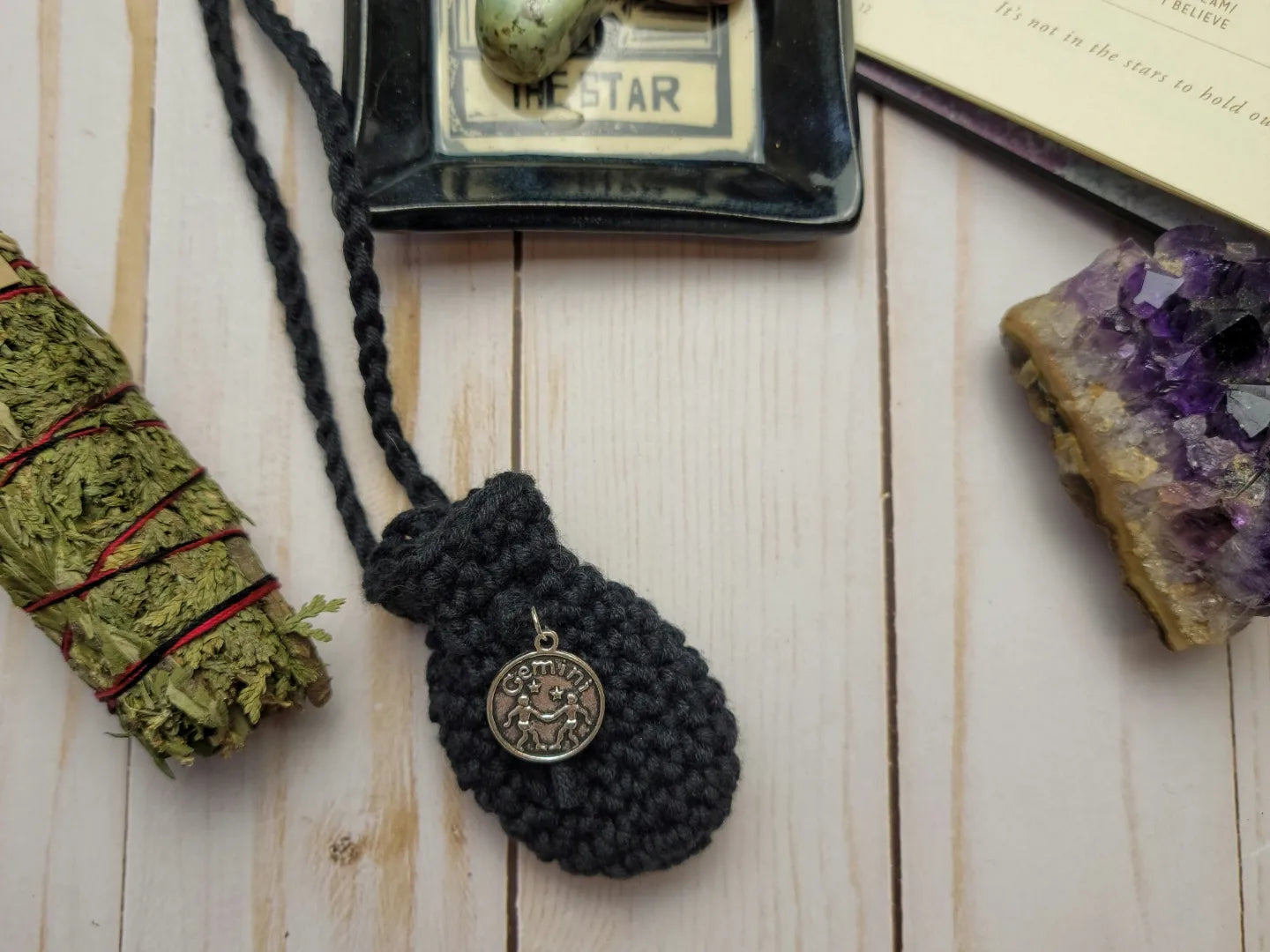 zodiac crystal pouches