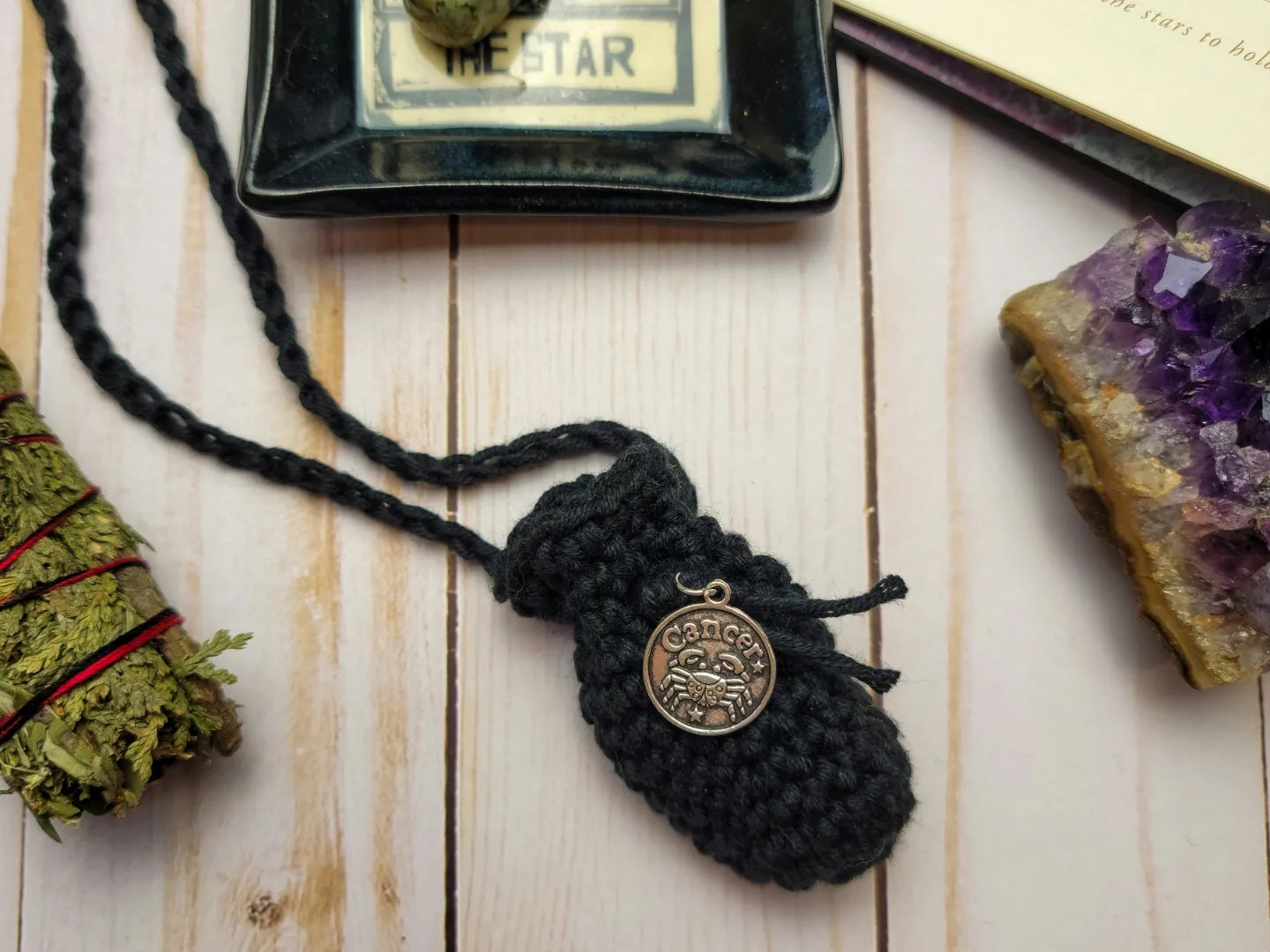 zodiac crystal pouches