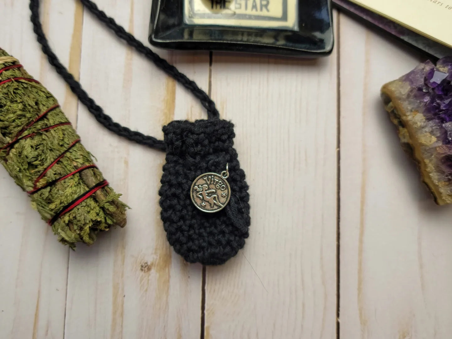 zodiac crystal pouches