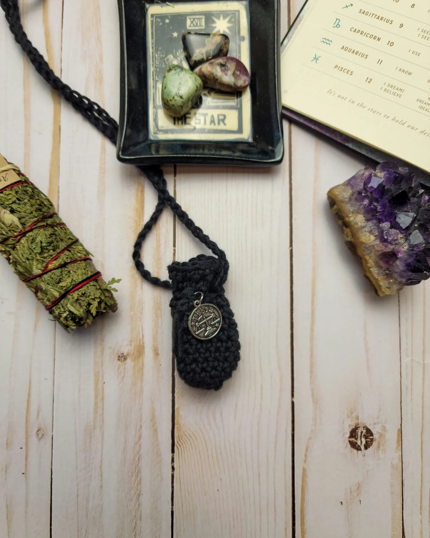 zodiac crystal pouches