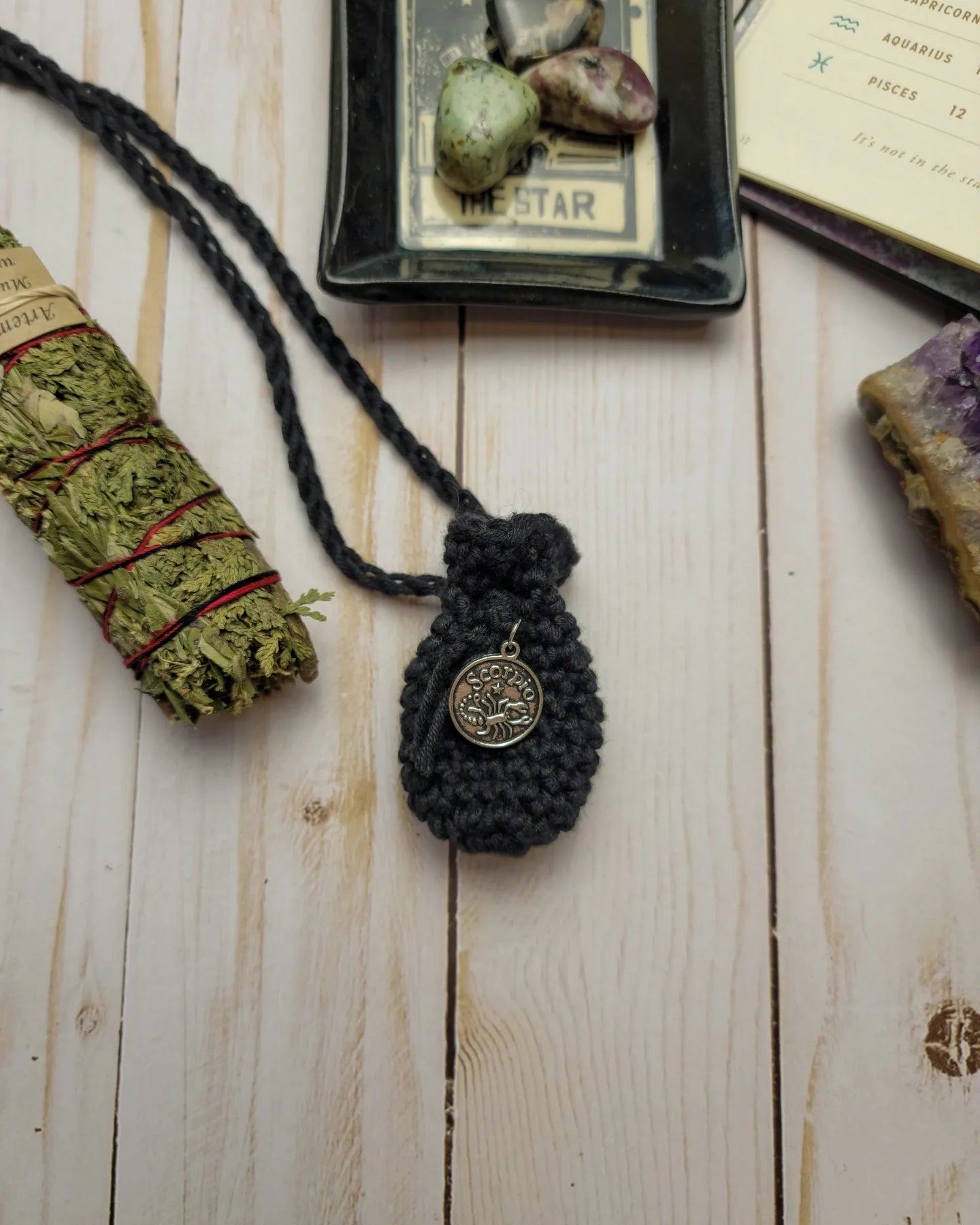 zodiac crystal pouches
