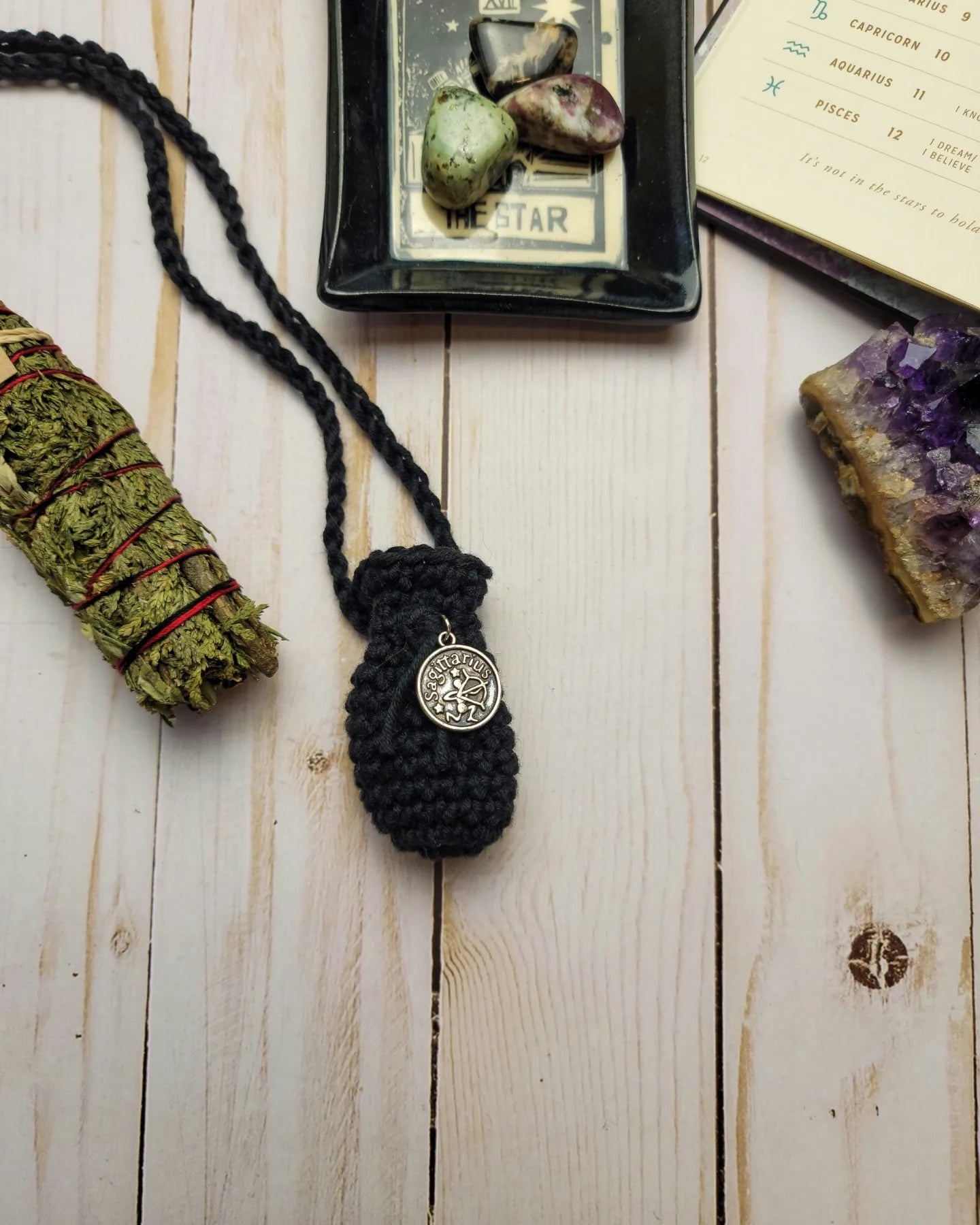 zodiac crystal pouches