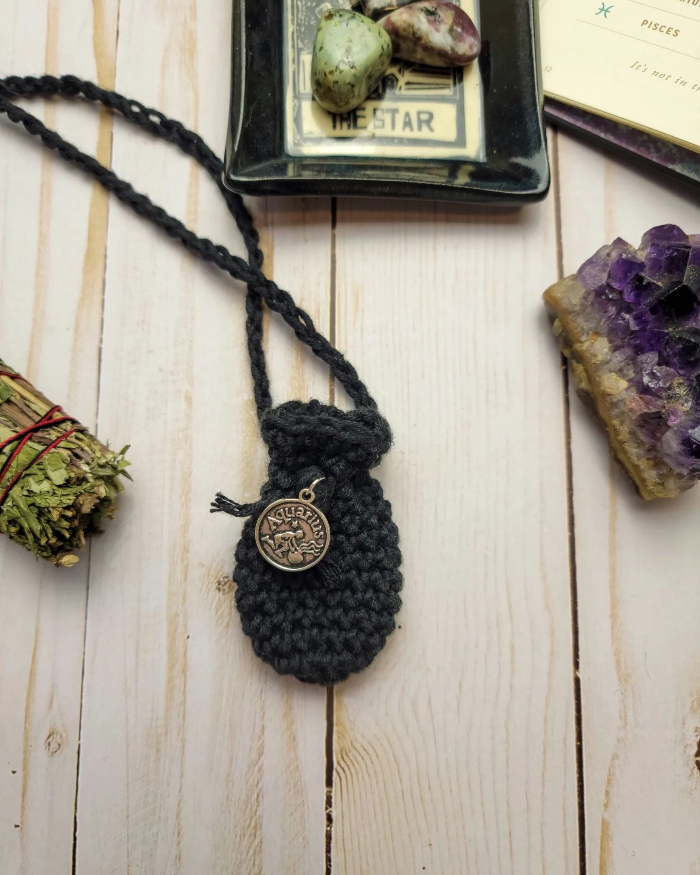 zodiac crystal pouches