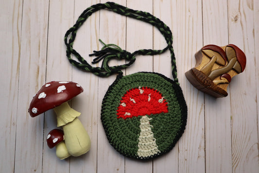 mushroom circle purse