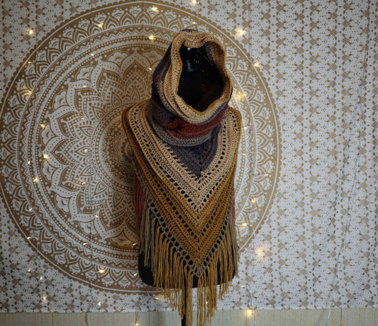 wild oleander hooded scarf