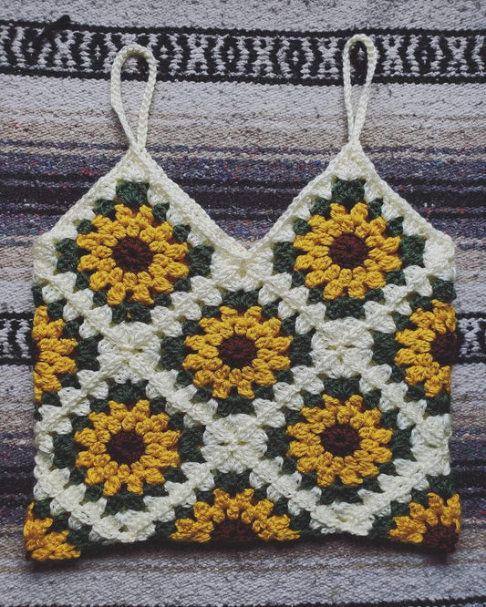 sunflower square tank top